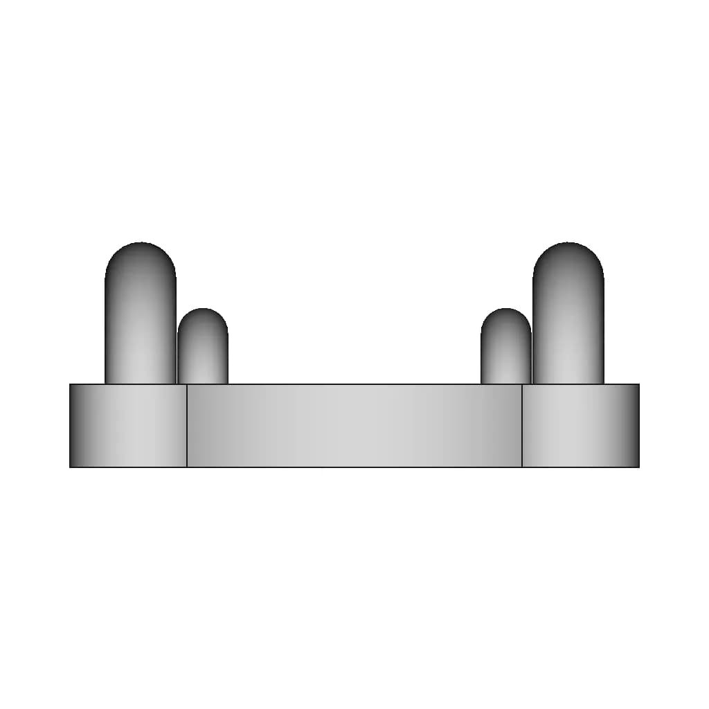 Double-Loop Anchor Bracket – Versatile Mounting Component - Standard Mechanical Component_90_0_degree_snapshot