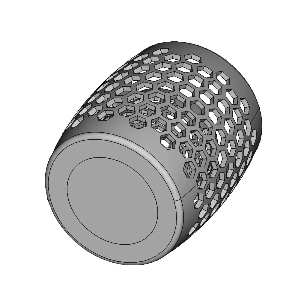 Honeycomb Vase - Standard Mechanical Component_60_30_degree_snapshot