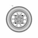 1931 Ford Model A Wheel And Tire - 1/3 Scale | High-Quality CAD Model_0_270_degree_snapshot