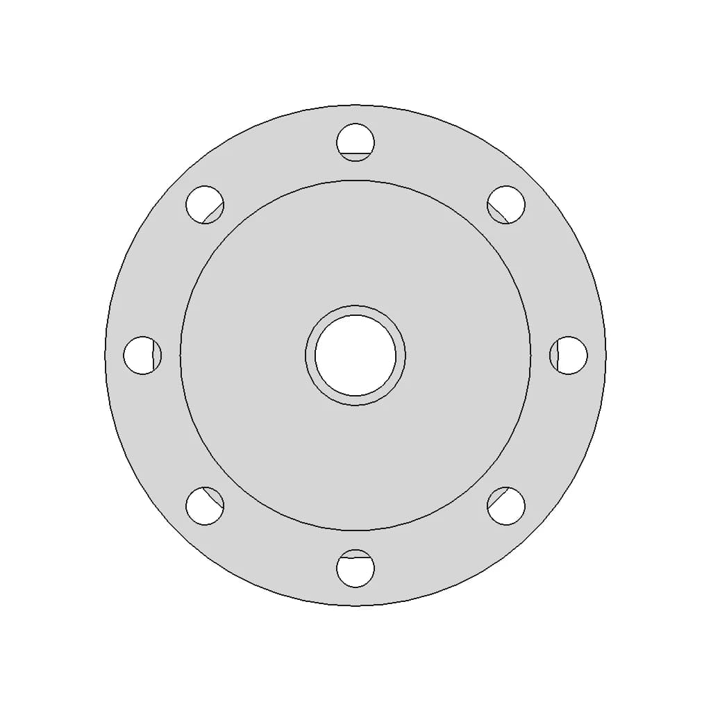 Heavy-Duty Mechanical Flange For Secure Mounting | High-Quality CAD Model_0_0_degree_snapshot