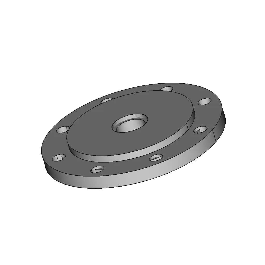 Heavy-Duty Mechanical Flange For Secure Mounting | High-Quality CAD Model_60_30_degree_snapshot