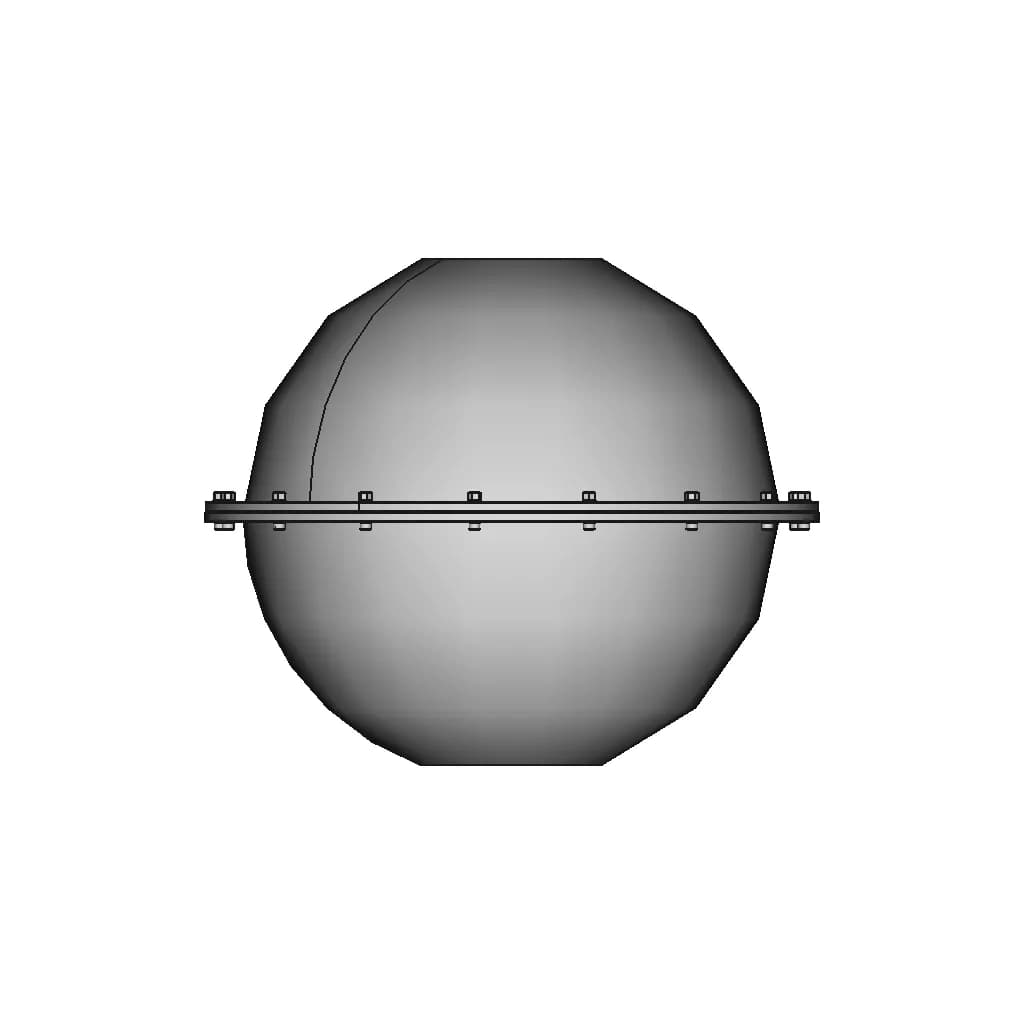 Сфера Герметичная | 3D Engineering Design File_90_0_degree_snapshot