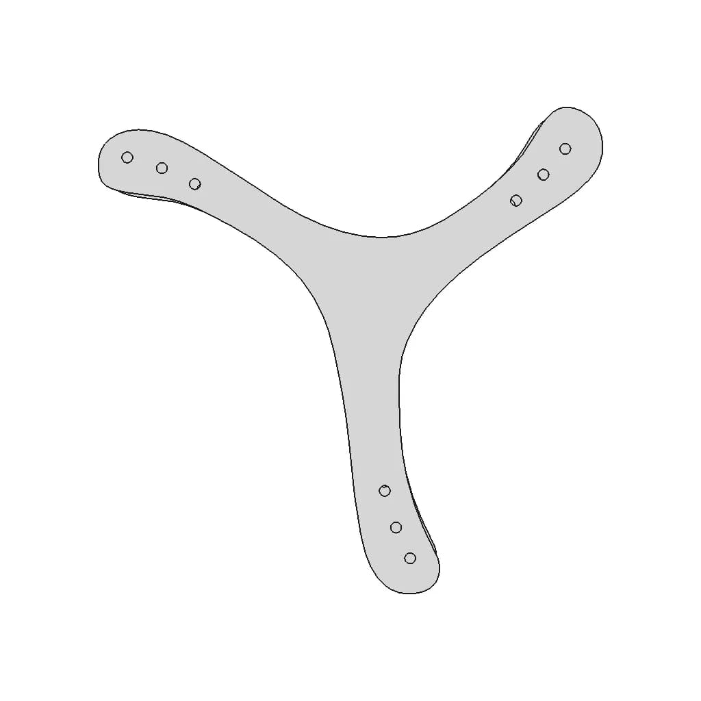 Triblade Boomerang | High-Quality CAD Model_0_0_degree_snapshot