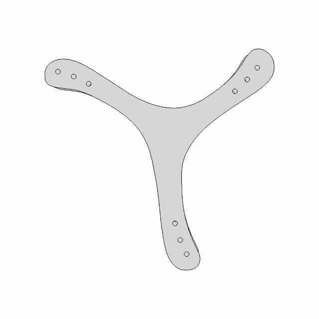 Triblade Boomerang | High-Quality CAD Model