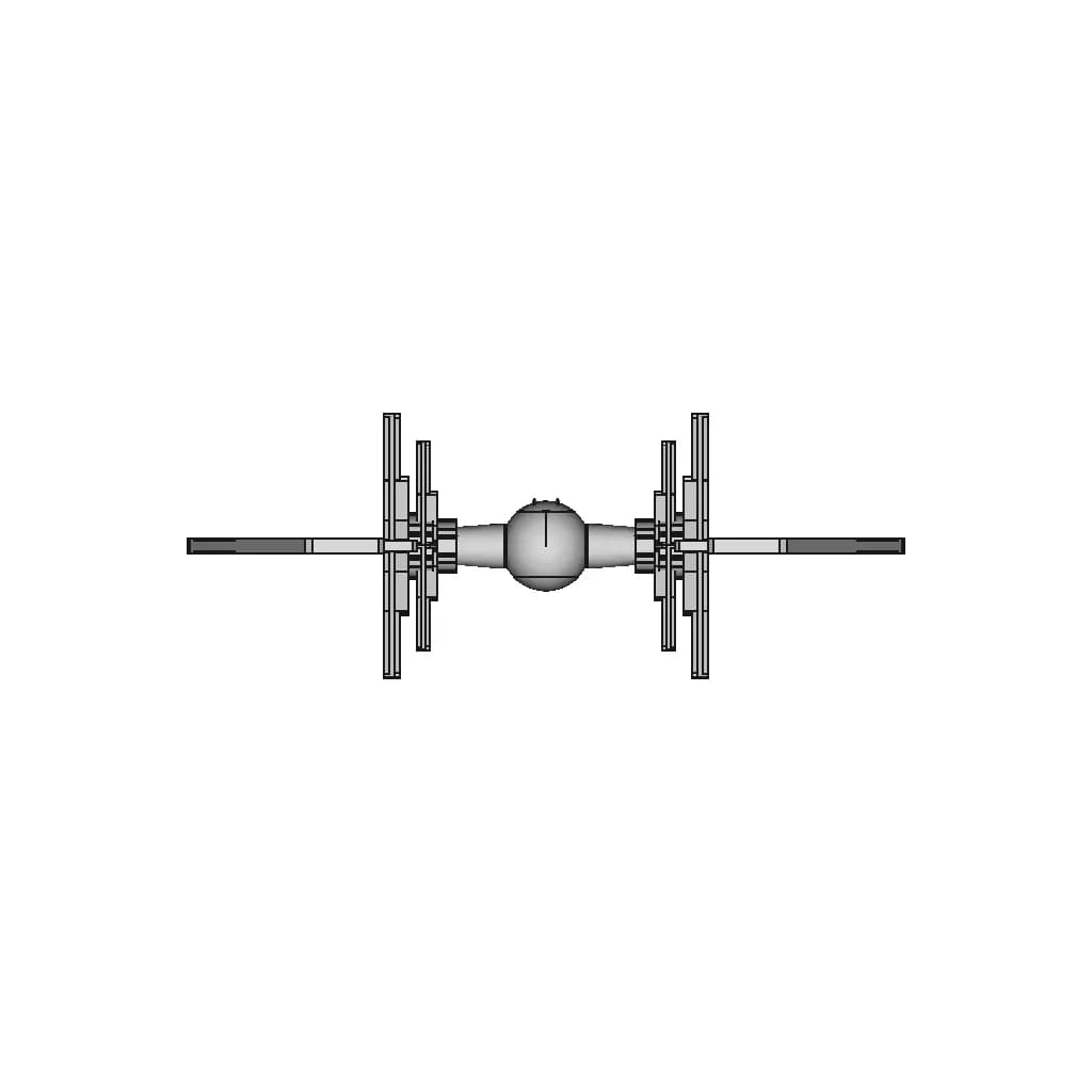 Modified Tie Fighter Drone Fuselage - Standard Mechanical Component_0_270_degree_snapshot