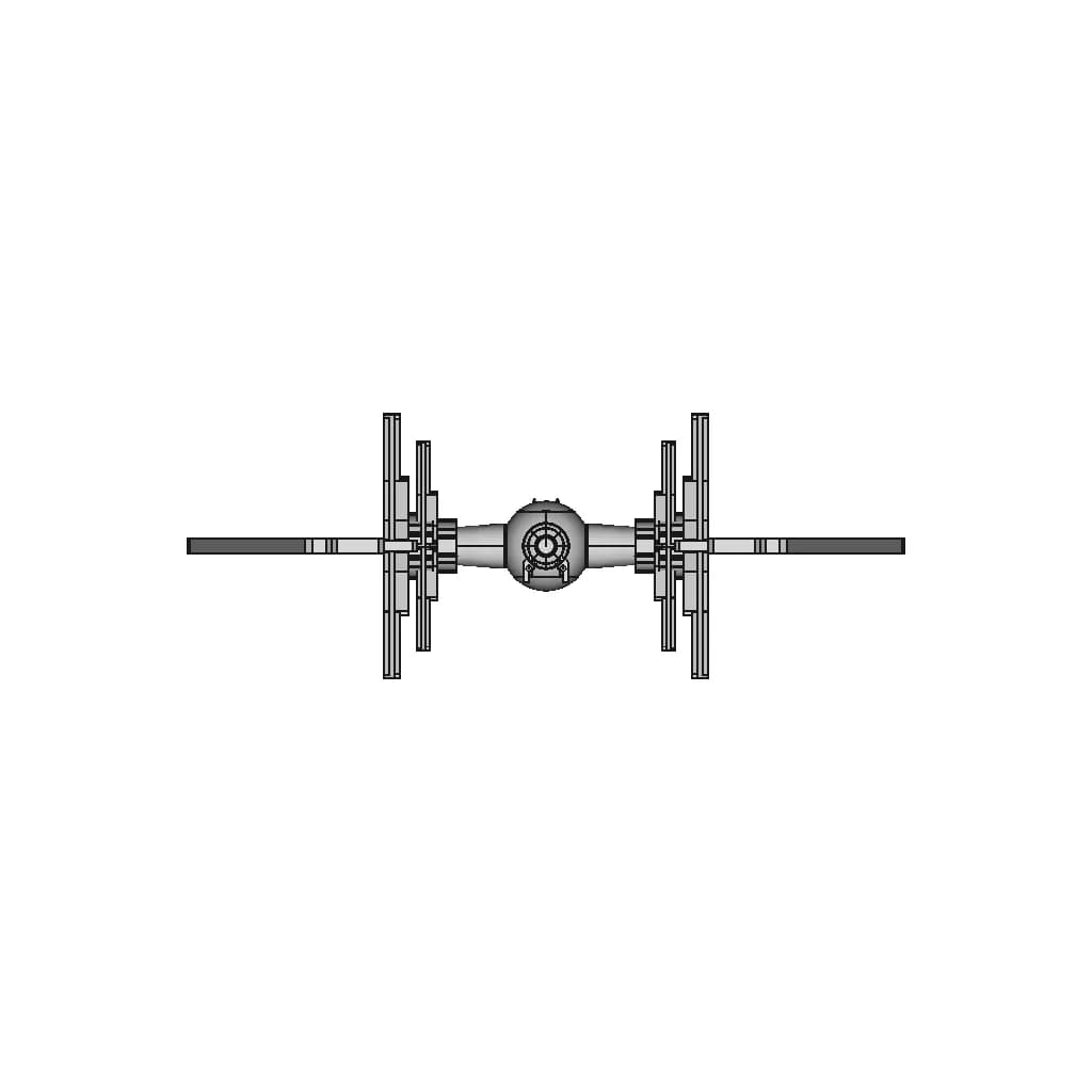 Modified Tie Fighter Drone Fuselage - Standard Mechanical Component_0_90_degree_snapshot