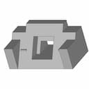 Structural Mounting Bracket With Central Cutout | High-Quality CAD Model_60_30_degree_snapshot