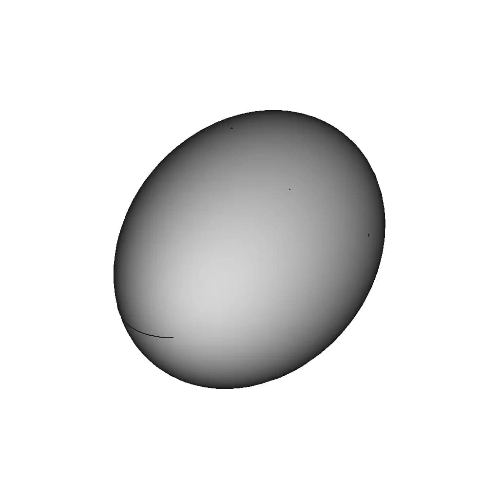 Tetragonal Trapezohedron Inscribed In An Ellipsoid Of Revolution - Downloadable CAD Representation_60_30_degree_snapshot