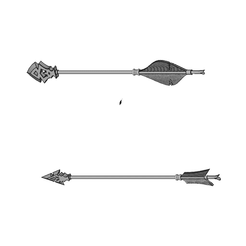 Aesthetic Arrow Design | 11Cm | Resin 3D Print Model | 3D Engineering Design File_60_30_degree_snapshot