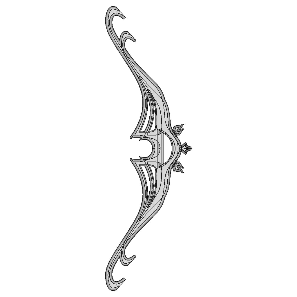 Traditional Indian Bow | Scalable Resin 3D Print Model | 3D Engineering Design File_90_0_degree_snapshot