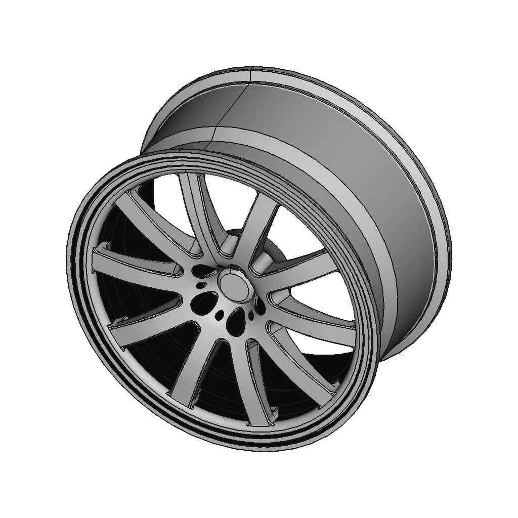 Sports Wheel | High-Quality CAD Model_60_30_degree_snapshot
