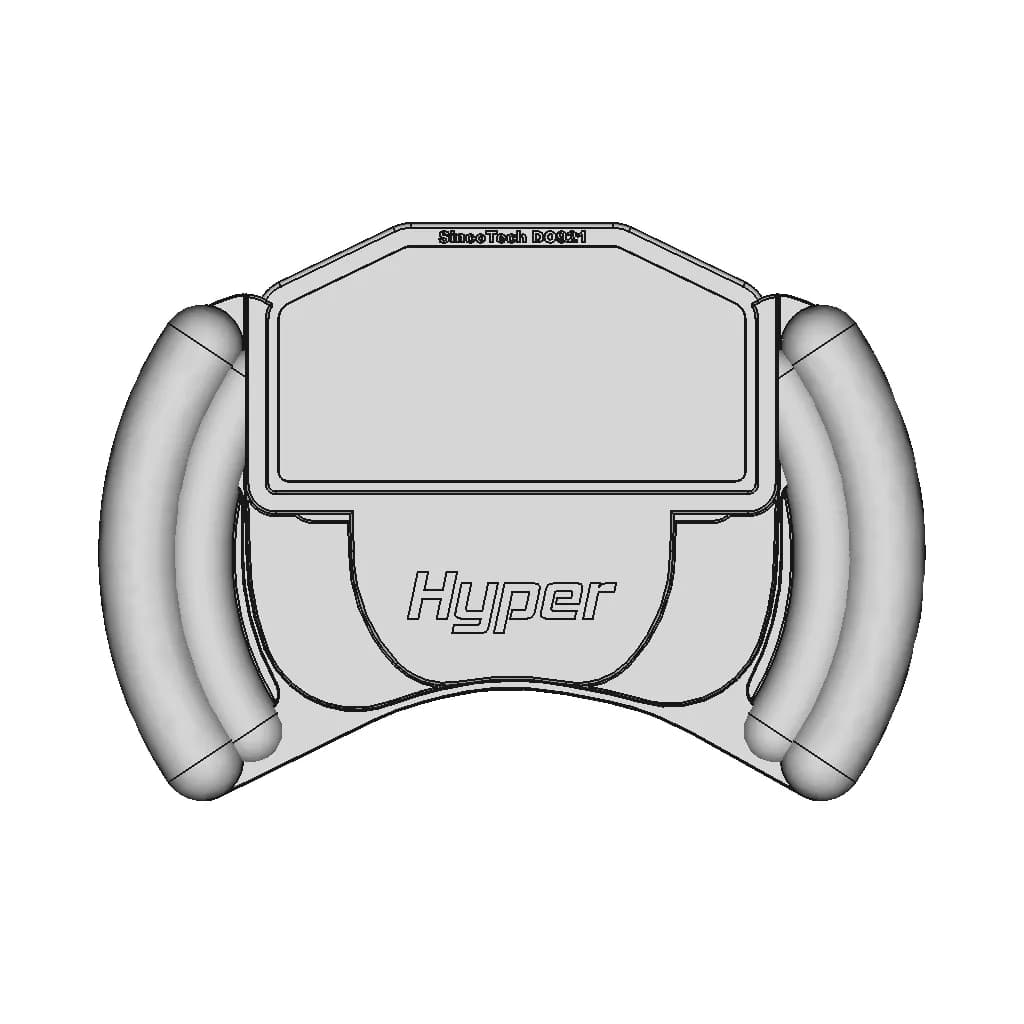 Hyper Yolk-Type Race Steering Wheel | 3D Engineering Design File_0_0_degree_snapshot