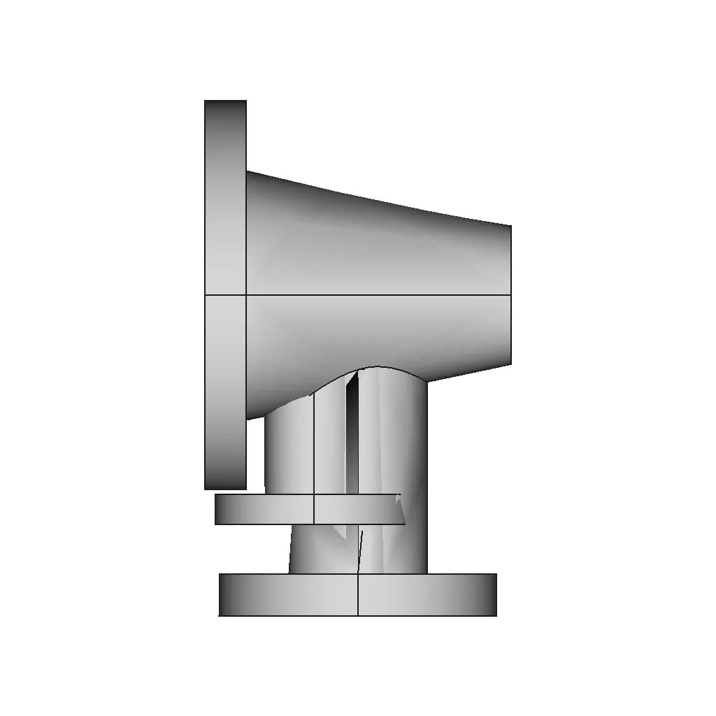 #122 Flange Tube Connector | Fusion | Projeto Raiz - Standard Mechanical Component_0_270_degree_snapshot