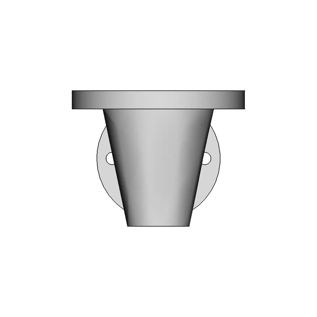 #122 Flange Tube Connector | Fusion | Projeto Raiz - Standard Mechanical Component_270_0_degree_snapshot