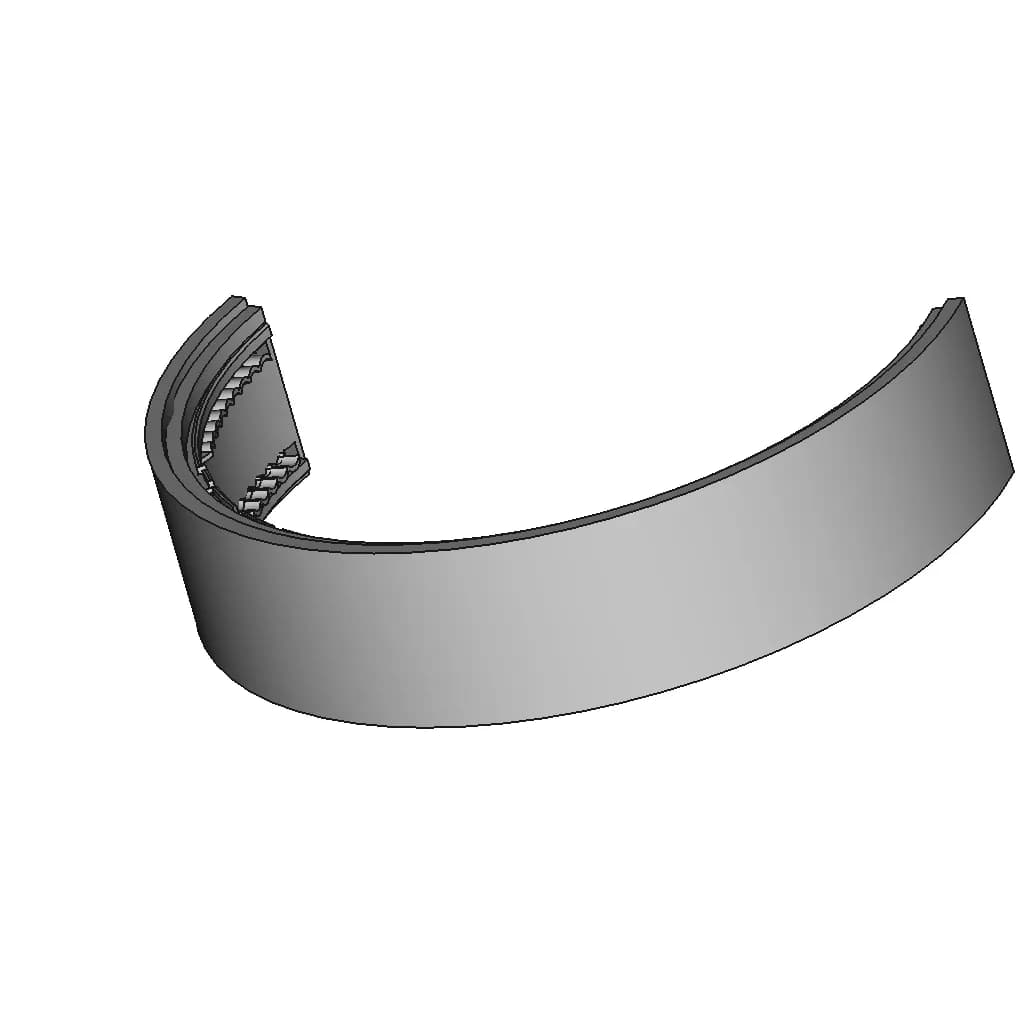 Razer Kraken X Lite Head Bow - Downloadable CAD Representation_60_30_degree_snapshot