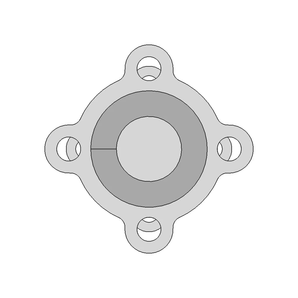 #121 Flange | Fusion | Projeto Raiz | High-Quality CAD Model_0_0_degree_snapshot