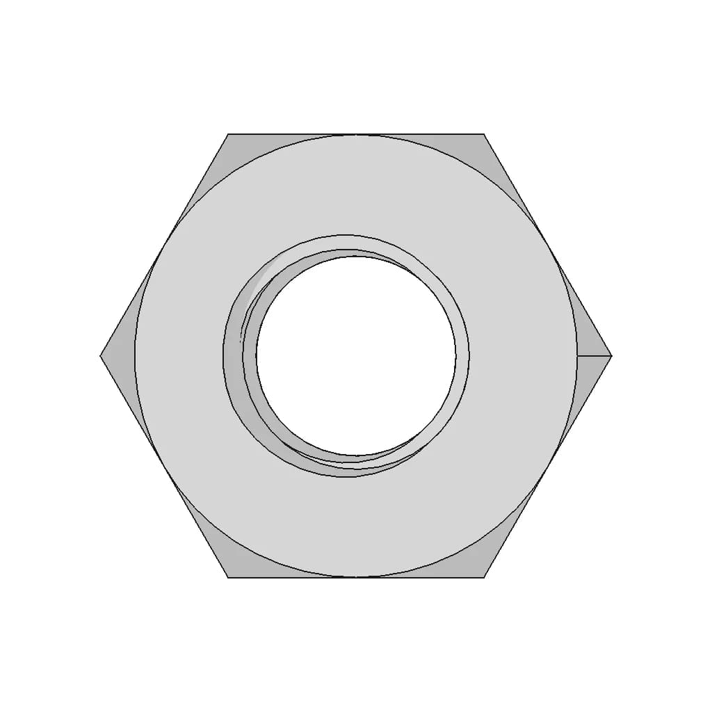 Threaded Hex Nut | 3D Engineering Design File_0_0_degree_snapshot