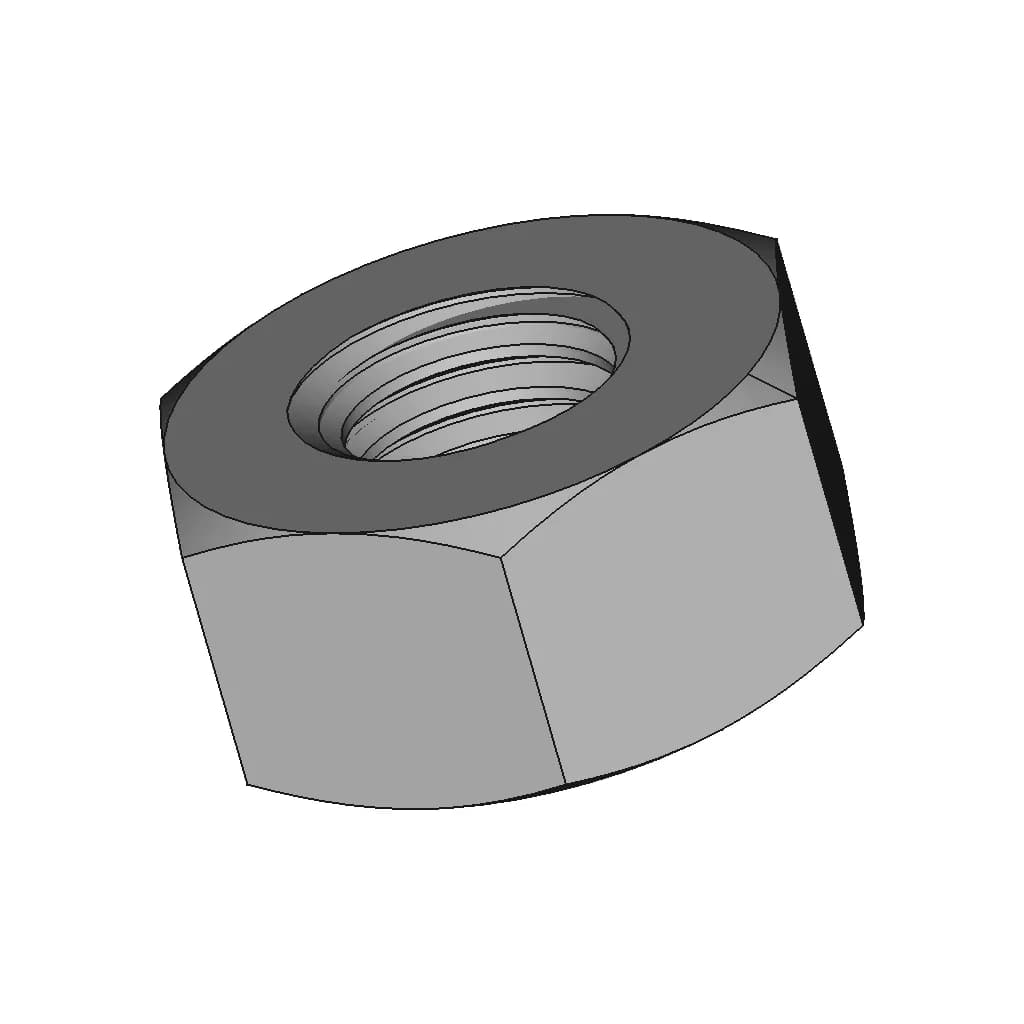 Threaded Hex Nut | 3D Engineering Design File_60_30_degree_snapshot