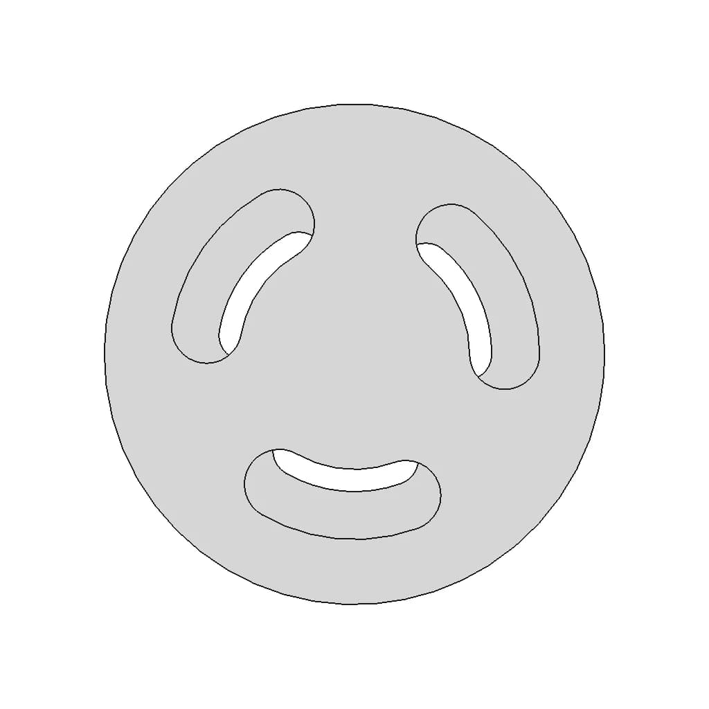Lightweight Mechanical Disk With Optimized Cutouts | High-Quality CAD Model_0_0_degree_snapshot