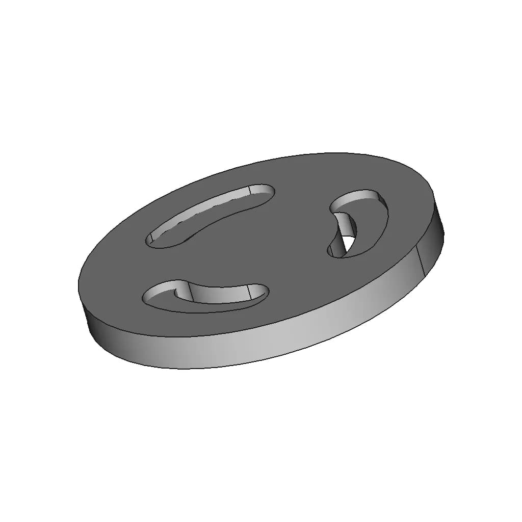 Lightweight Mechanical Disk With Optimized Cutouts | High-Quality CAD Model_60_30_degree_snapshot