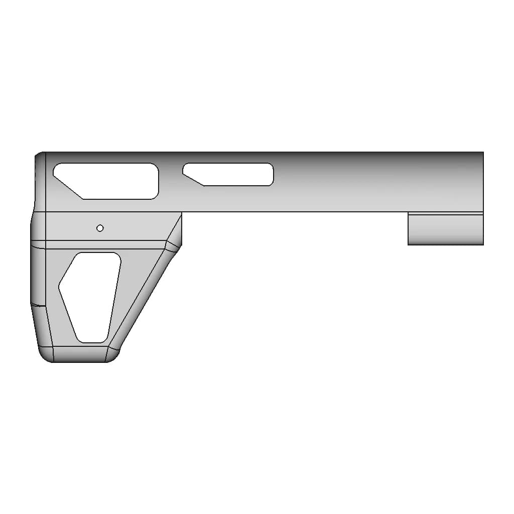 Maxim Gen 7 Collapsible Stock - Prop Model - Standard Mechanical Component_0_270_degree_snapshot
