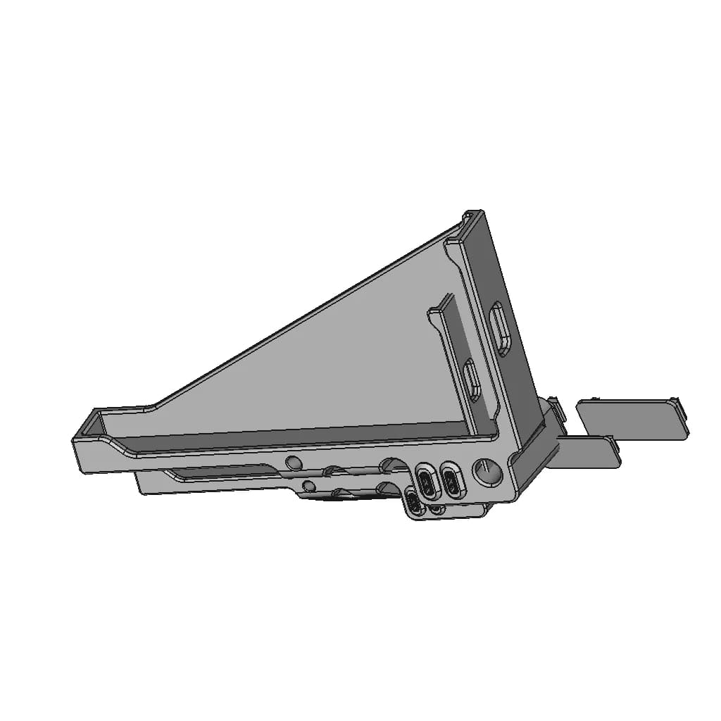 W201/190E Phone Holder + Charger Ports - Standard Mechanical Component_60_30_degree_snapshot