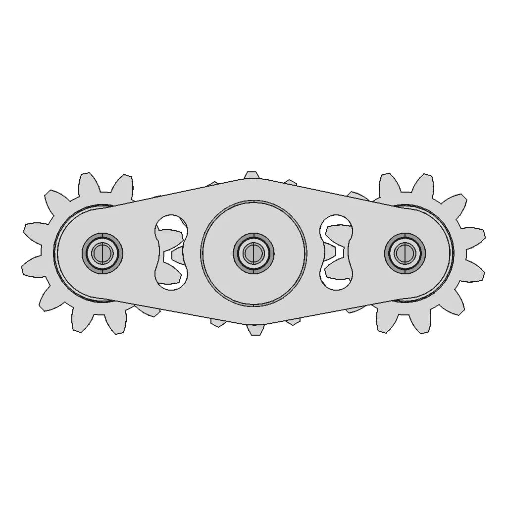 Geared Fidget Spinner | High-Quality CAD Model_270_0_degree_snapshot