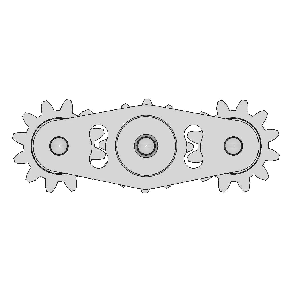 Geared Fidget Spinner | High-Quality CAD Model_90_0_degree_snapshot