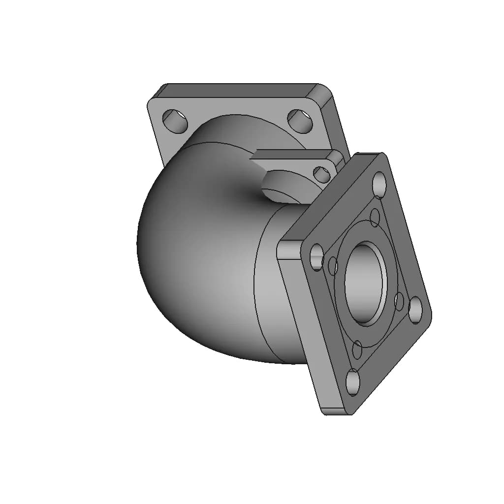 Pipe With Flange | 3D Engineering Design File_60_30_degree_snapshot