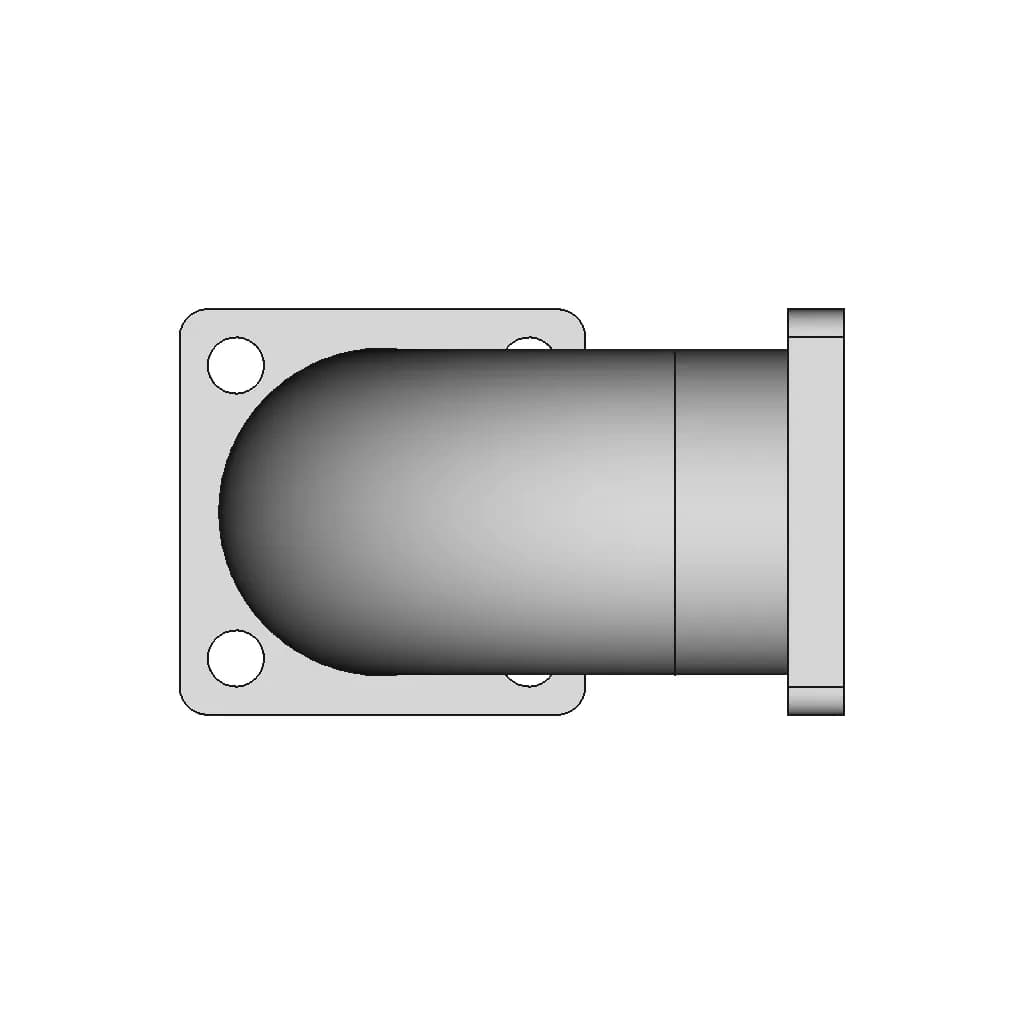 Pipe With Flange | 3D Engineering Design File_90_0_degree_snapshot