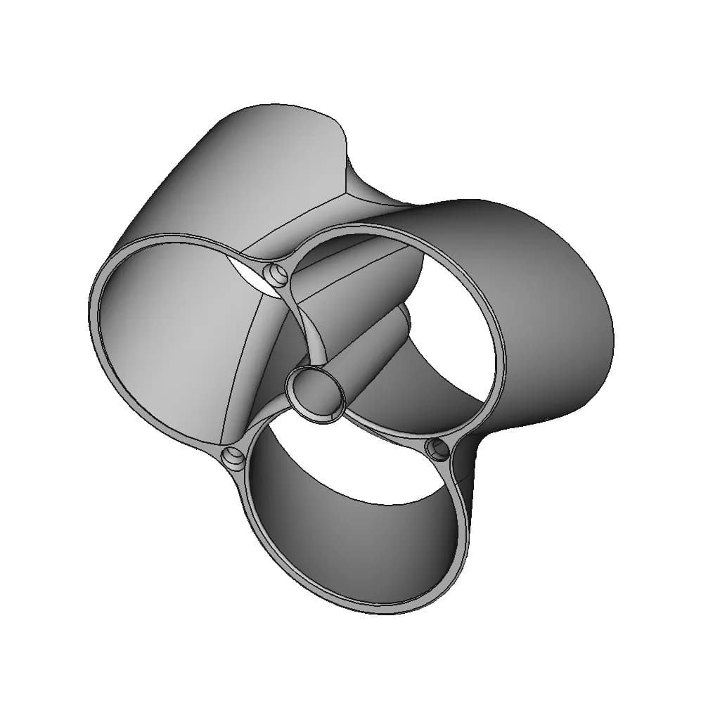 Multi-Surface Toroidal Propeller - Downloadable CAD Representation_60_30_degree_snapshot