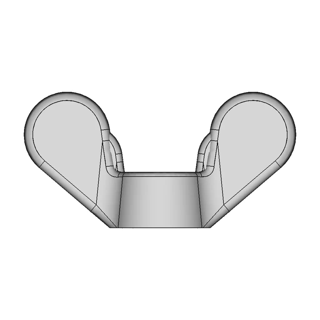 Wing Nut | High-Quality CAD Model_0_0_degree_snapshot