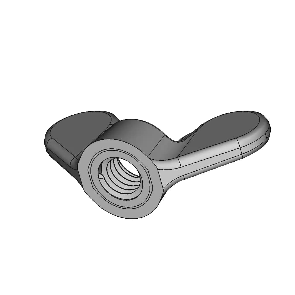 Wing Nut | High-Quality CAD Model_60_30_degree_snapshot