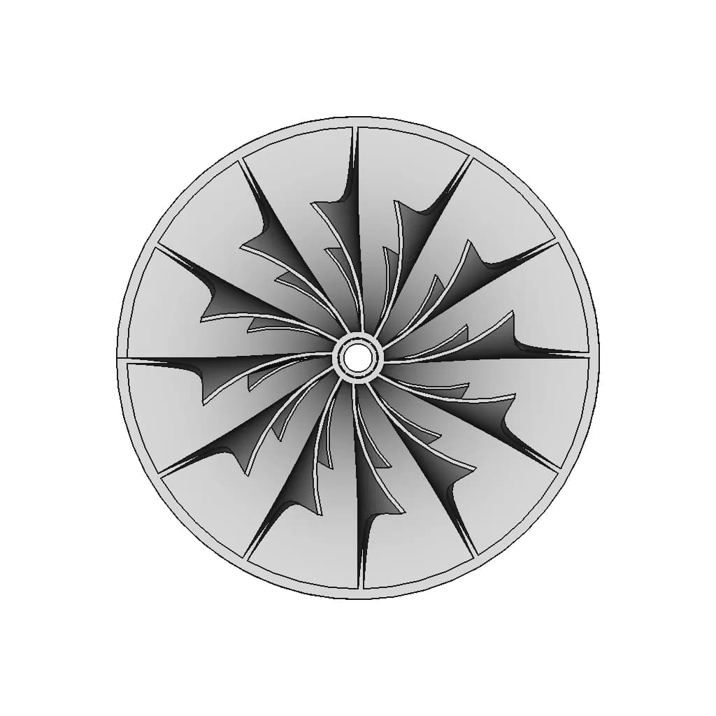 Turbo Impeller (Generic) | 3D Engineering Design File_0_0_degree_snapshot