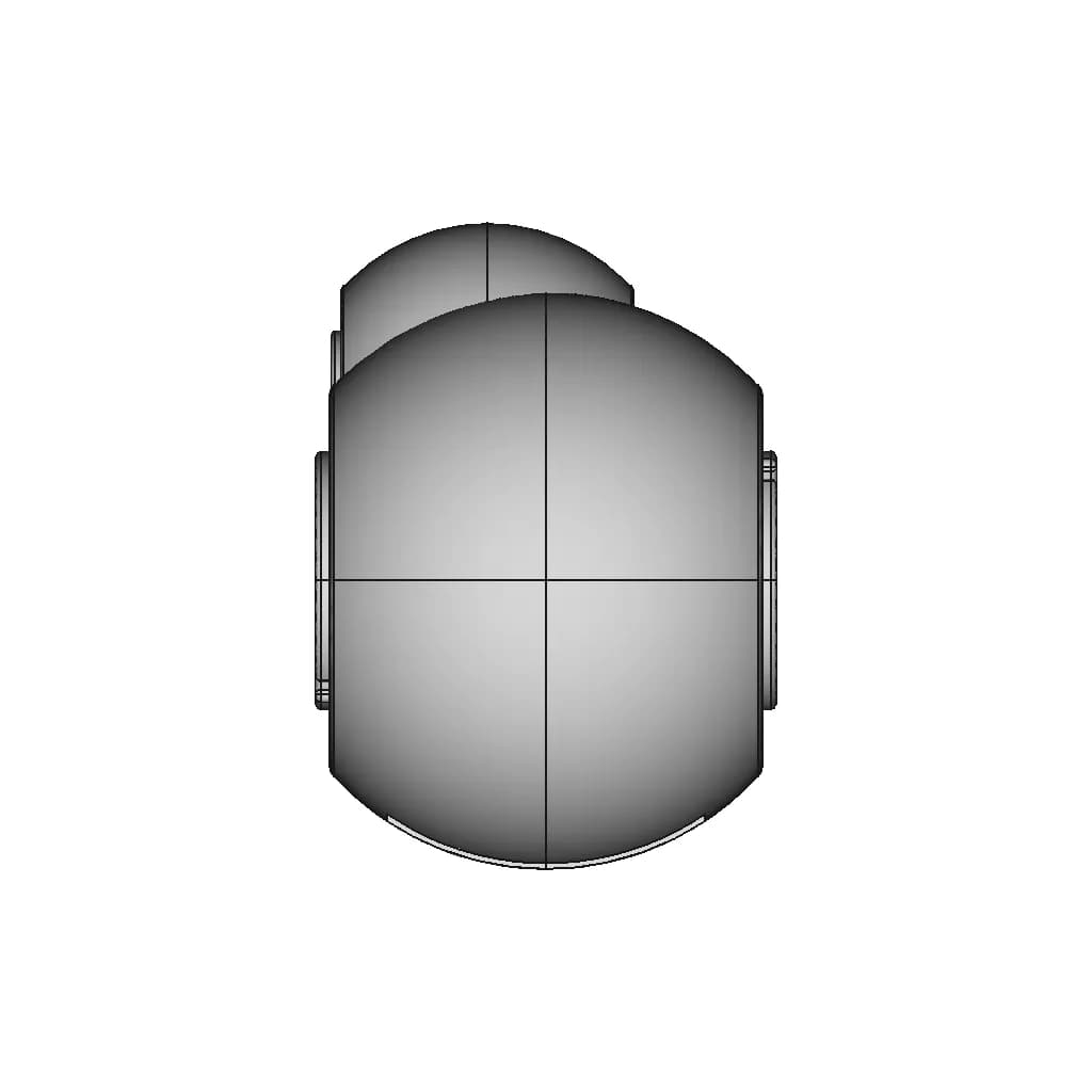 Humanoid Robot Head - Downloadable CAD Representation_270_0_degree_snapshot