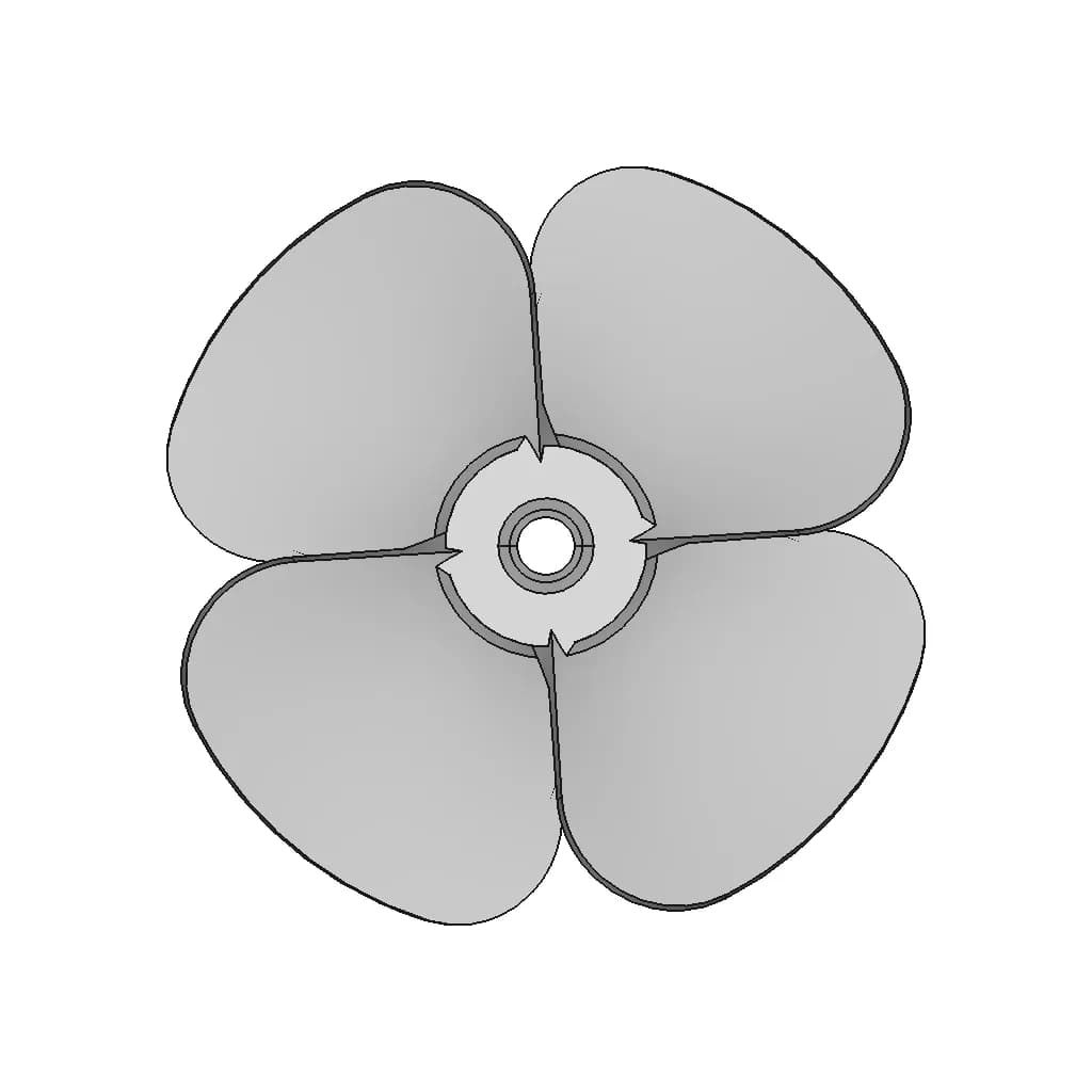 Ø6.5Mm Propeller For Rov - Downloadable CAD Representation_0_0_degree_snapshot