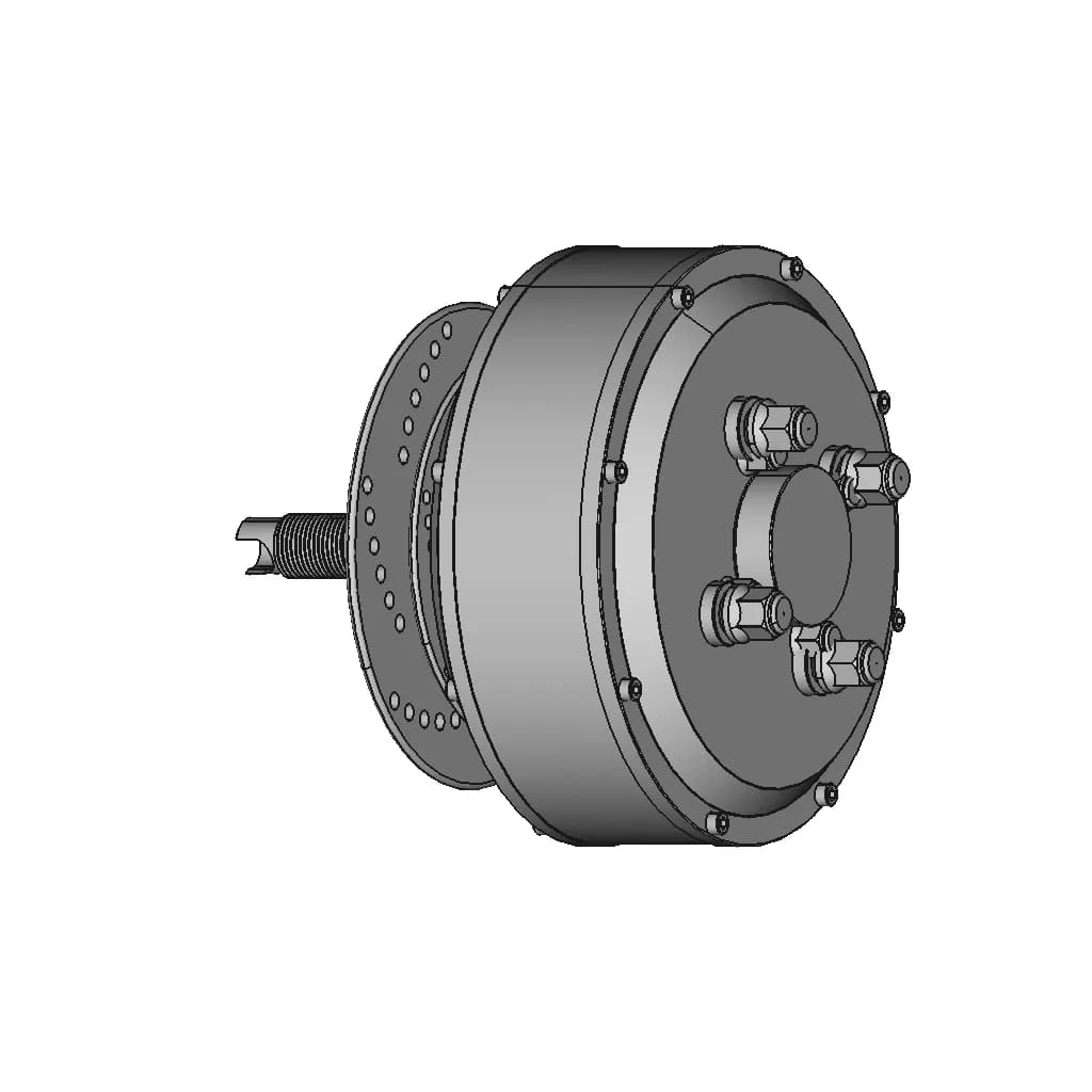205 E-Car Hub Motor | High-Quality CAD Model_60_30_degree_snapshot