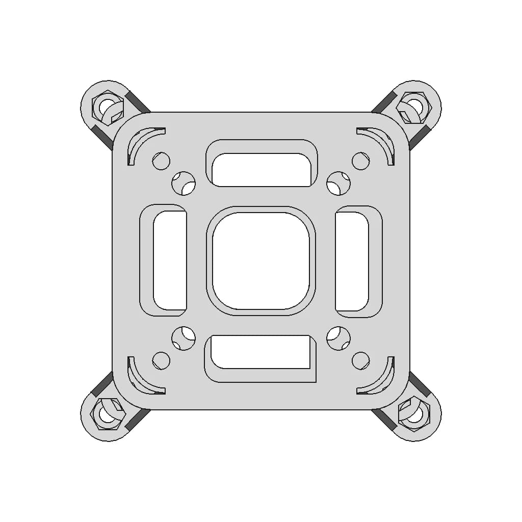 Flywoo Flylense 75/85 Robust Vtx Bracket - Downloadable CAD Representation_0_0_degree_snapshot