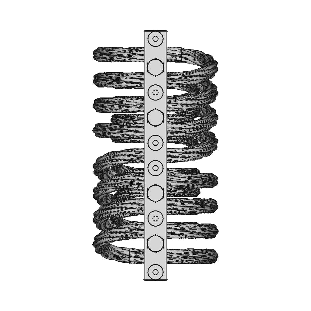 Large Wire Rope Vibration Isolator | High-Quality CAD Model_0_0_degree_snapshot