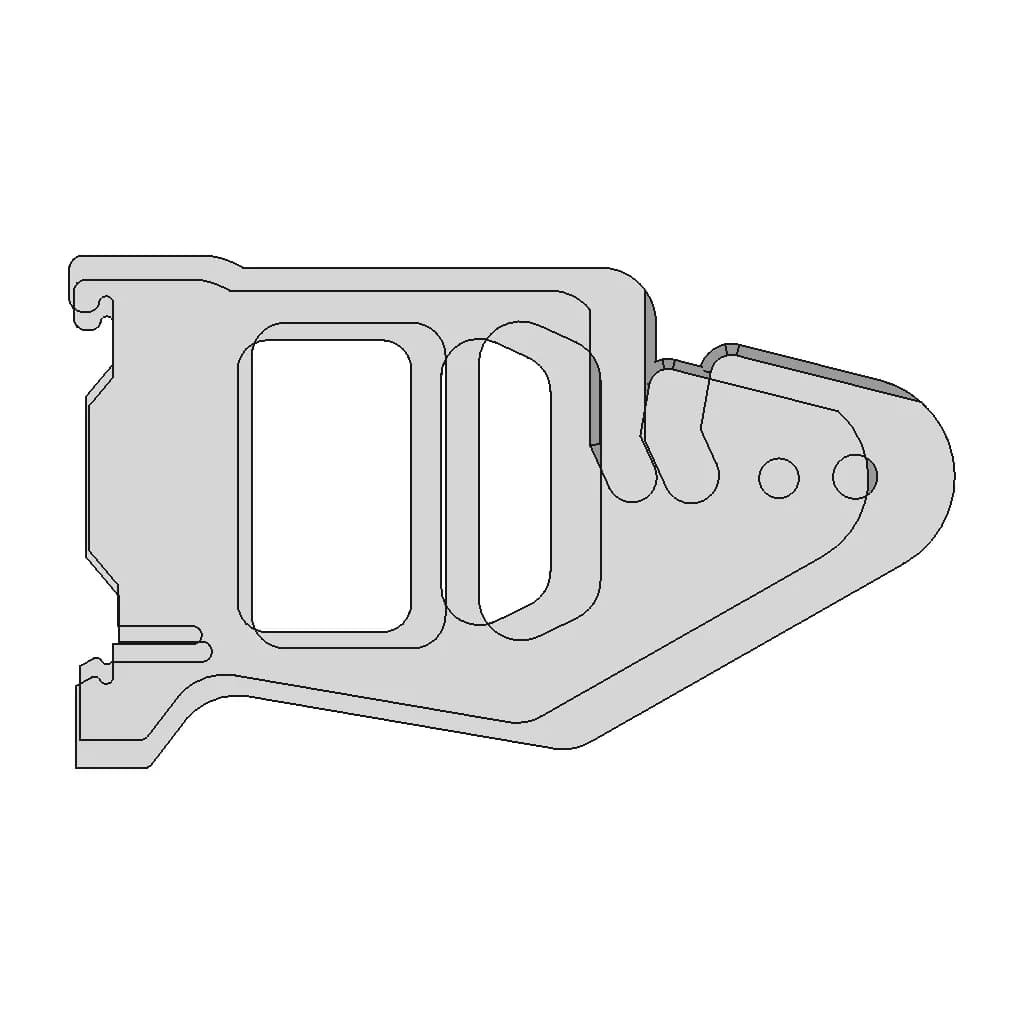Spool Holder - Din Rail Snap In Design | 3D Engineering Design File_0_0_degree_snapshot