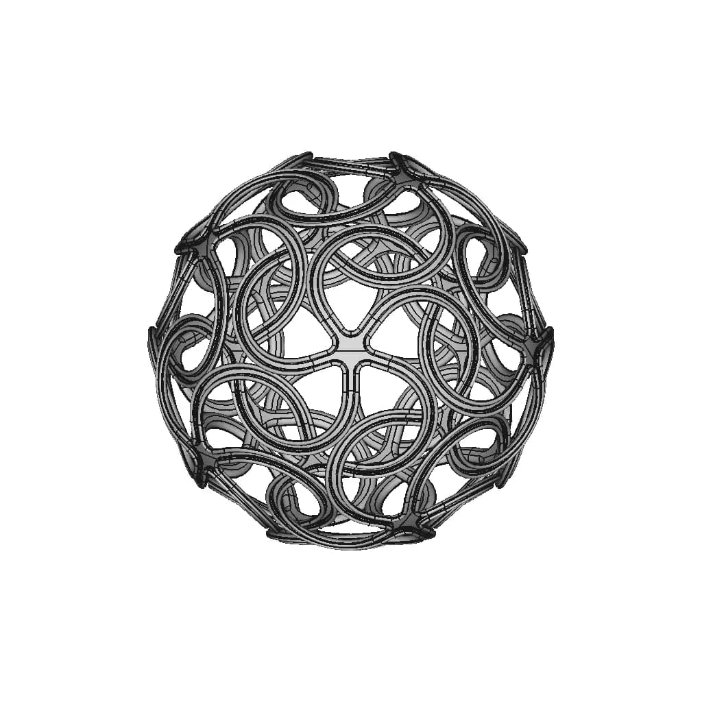 Complex Spherical Pattern Geometry - Standard Mechanical Component_90_0_degree_snapshot