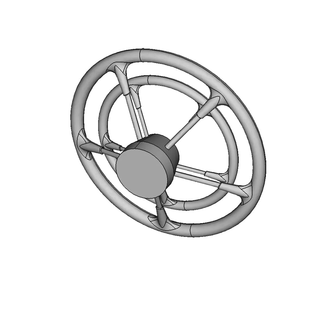 Boat Steering Whell - Downloadable CAD Representation_60_30_degree_snapshot