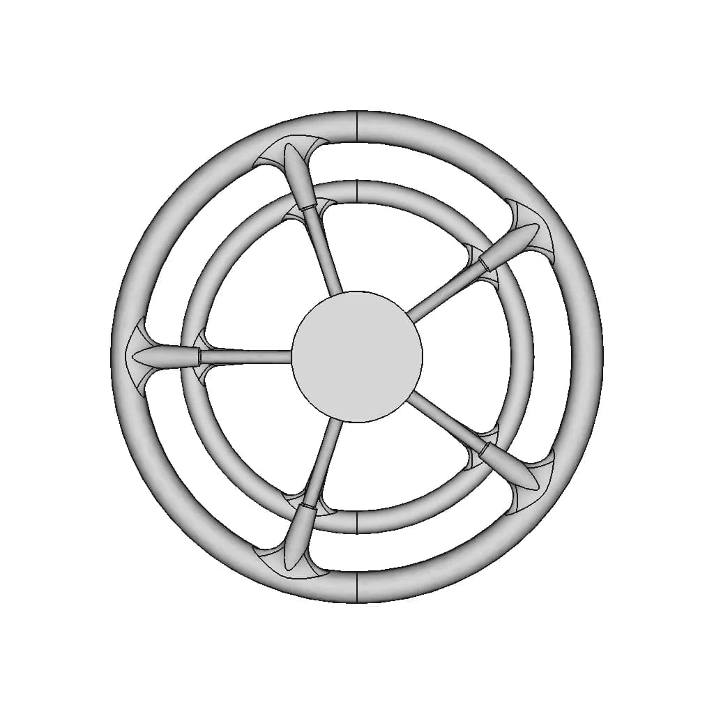 Boat Steering Whell - Downloadable CAD Representation_90_0_degree_snapshot