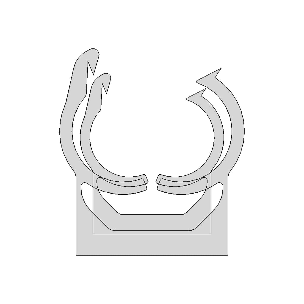 1/2" Pipe Click Clamp - Standard Mechanical Component_90_0_degree_snapshot