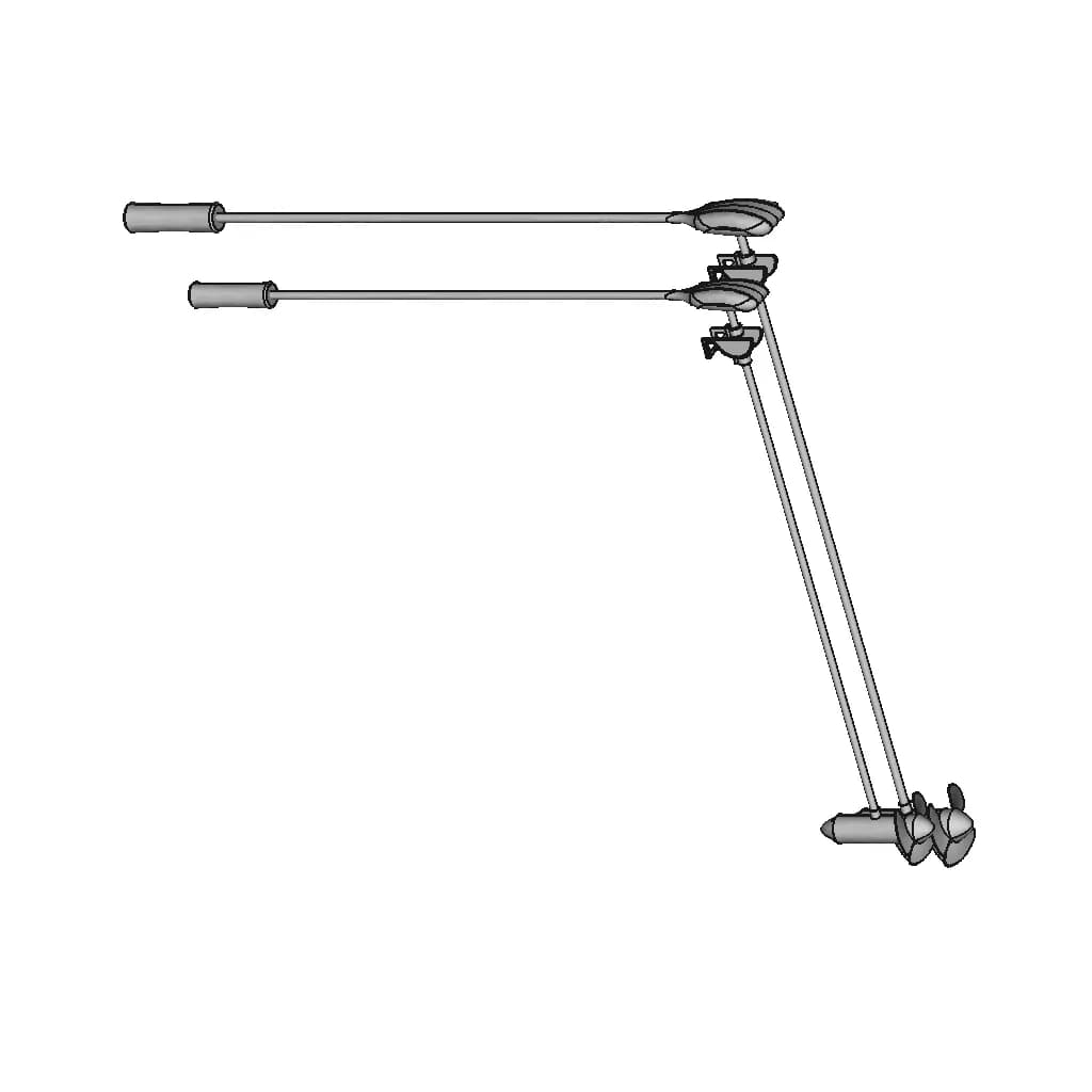 Tiller Steer E-Trolling Motor - Long Arm - | High-Quality CAD Model_60_30_degree_snapshot