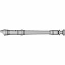 Flute Recorder - Downloadable CAD Representation_0_90_degree_snapshot
