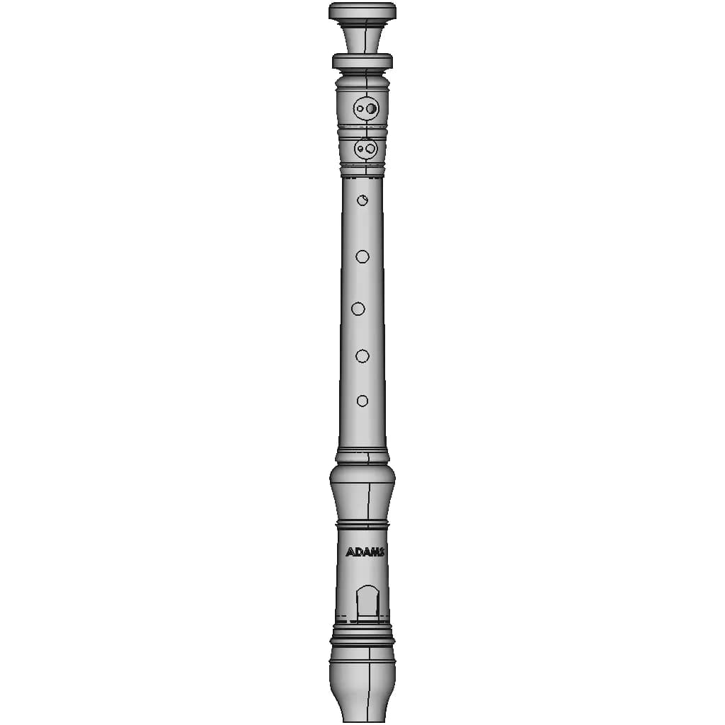 Flute Recorder - Downloadable CAD Representation_270_0_degree_snapshot