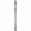 Flute Recorder - Downloadable CAD Representation_90_0_degree_snapshot