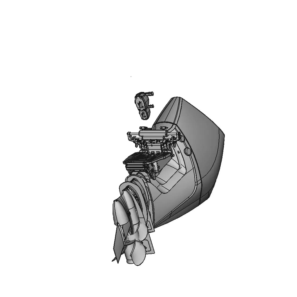 Mercury Outboard V8 | High-Quality CAD Model_60_30_degree_snapshot