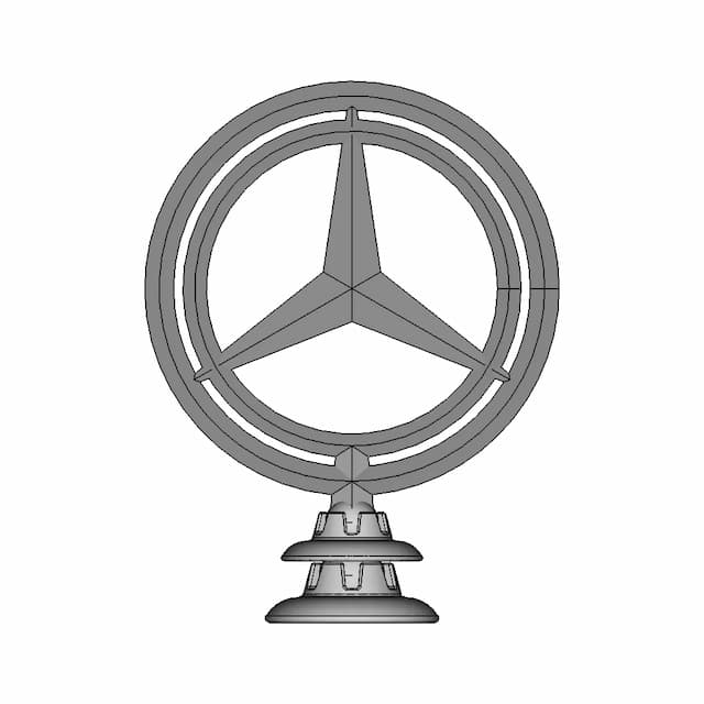 #114 Emblema Mercedes | Fusion | Projeto Raiz | High-Quality CAD Model